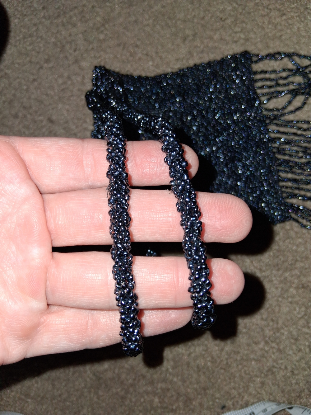 Vanessa Paris Art Deco Vintage Glass Beaded Evening Bag - Picture 6 of 7